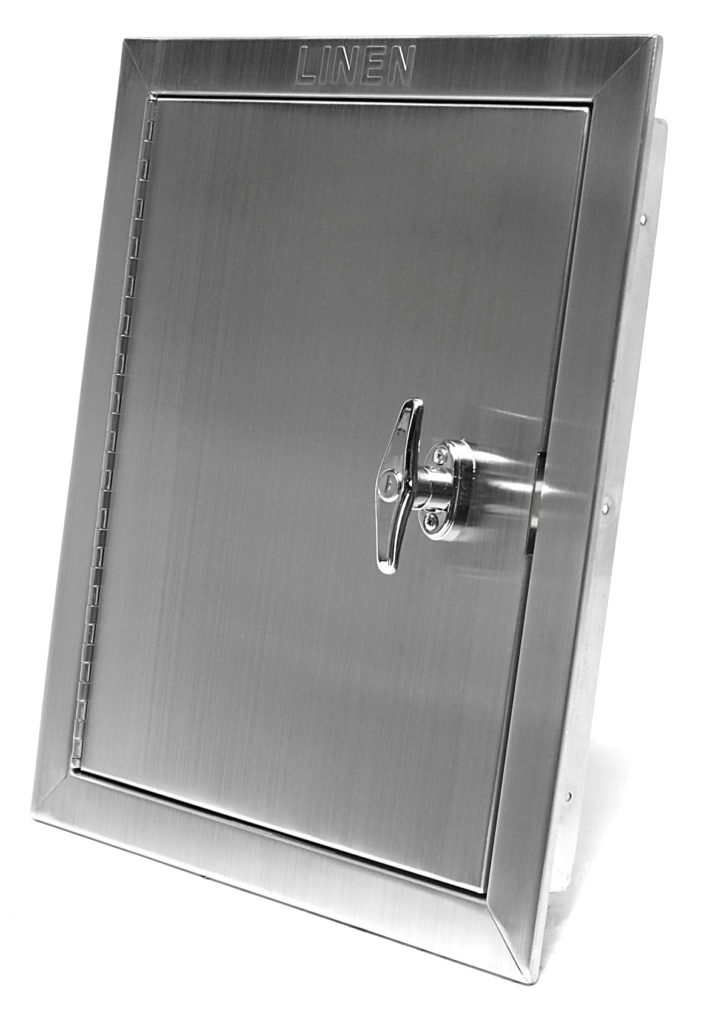 Laundry chute doors - 2 places to buy them, in powder-coated metal